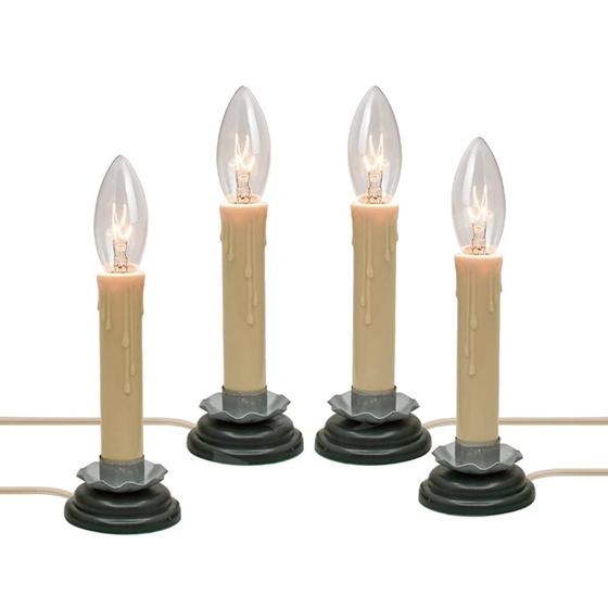 Imagem de Velas elétricas para janelas GOOTHY de 5 polegadas com lâmpada C26 de 7 W - conjunto de 4