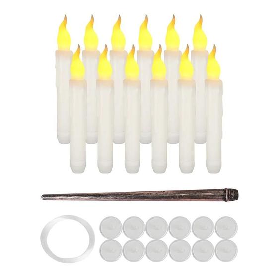 Imagem de Velas Flutuantes LED com Varinha Mágica - Pacote com 24/48 Unidades - Sem Chama