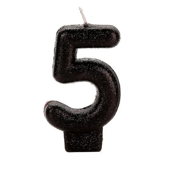 Imagem de Velas Números Preto c/Glitter - SilverFestas