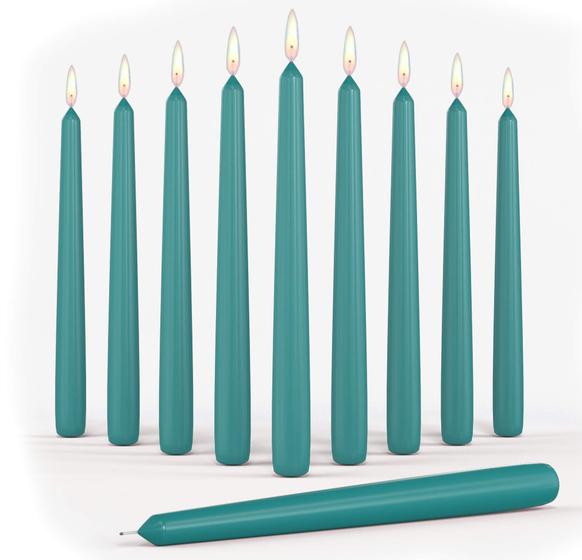 Imagem de Velas Taper Candles Melt Candle Company Turquoise de 10 polegadas (conjunto de 