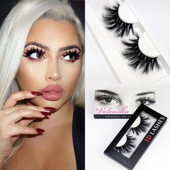 Imagem de Veleasha High Volume Mink Lashes Cruelty-free 25mm Long 3D Cílios Dramáticos Look for Makeup (145A)/Cílios Falso