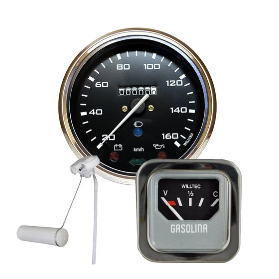 Imagem de Velocimetro + Boia com pescador + Indicador Fusca 75 76