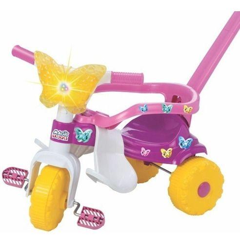 Velotrol Triciclo Infantil Motinho Motoca Butterfly Com Luz - Magic Toys Imagem de Velotrol Triciclo Infantil Motinho Motoca Butterfly Com Luz