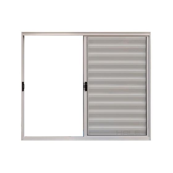 Imagem de Veneziana 3 Folhas de Correr C/Grade 1.00 X 1.50 Aluminio Branco Linha Modular - Hale