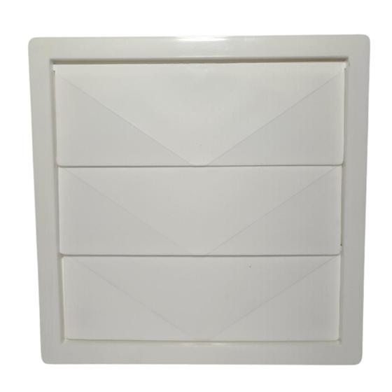 Imagem de Veneziana Grade auto fechante p exaustão 100/125mm Branco