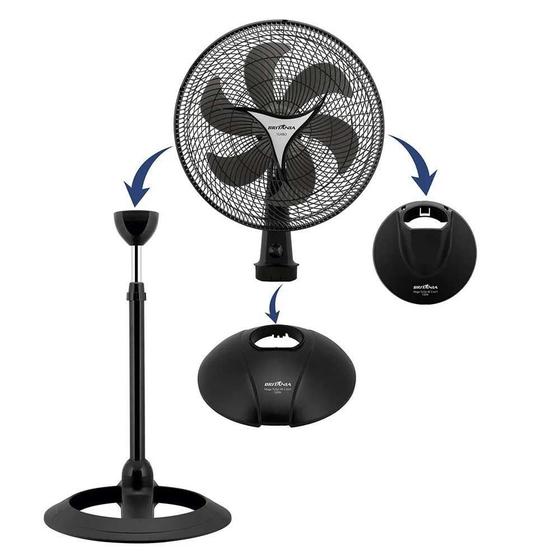 Ventilador 3 em 1 Britânia 135W Mega Turbo 40 Preto - 220V Menor preço em Ventilador 3 em 1 Britânia 135W Mega Turbo 40 Preto - 220V