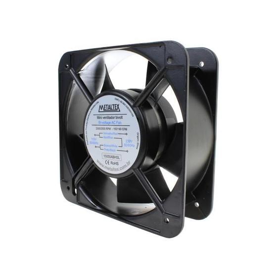 Imagem de Ventilador 30X30X10Mm Alimentação 24Vcc 7200Rpm Metaltex