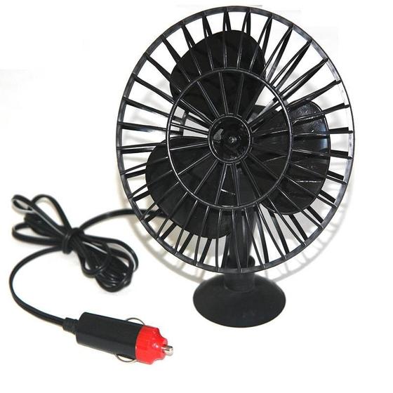 Imagem de Ventilador automotivo 12v para carro com ventosa de apoio adaptador para acendedor