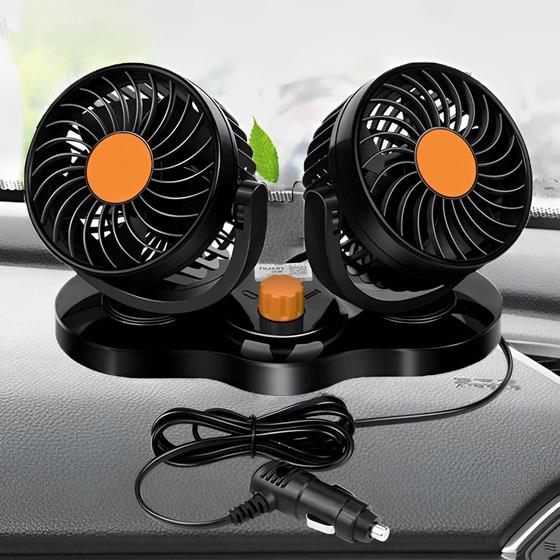 Imagem de Ventilador Circulador De Ar Ajustável Painel Veicular Motoristas Carro Caminhão Veiculos Trailers Suporte Para Viagens Longas Acessórios Refrigeração