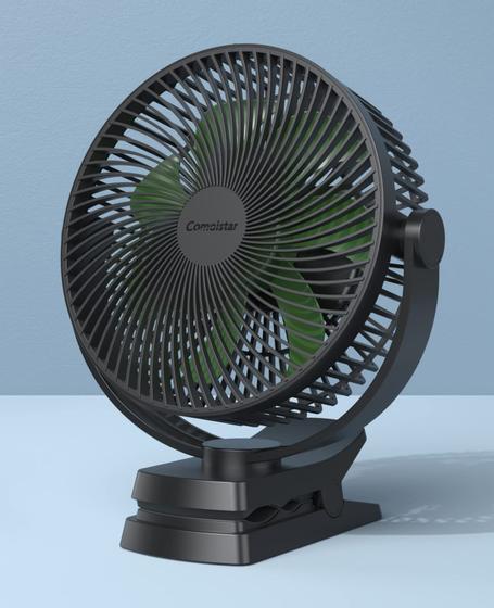 Imagem de Ventilador Clip-on Compistar 10000mAh - 8,5 Polegadas e 4 Velocidades