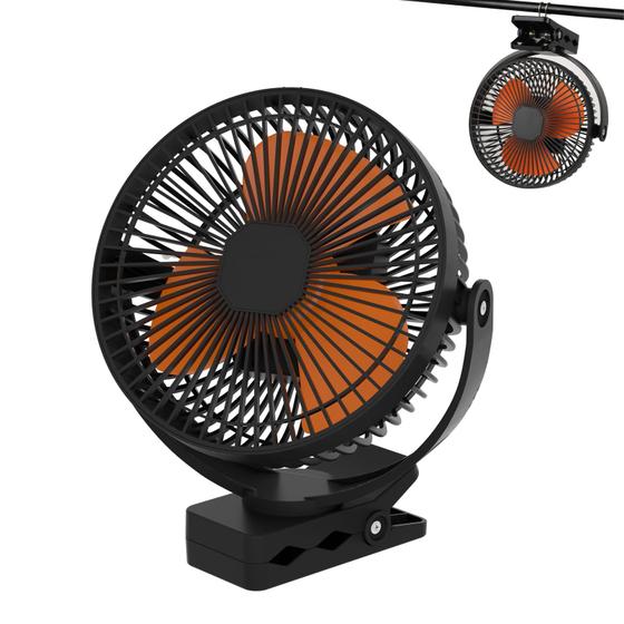 Imagem de Ventilador clip-on TUIAIAO 10000mAh com 3 velocidades e ajuste de 720