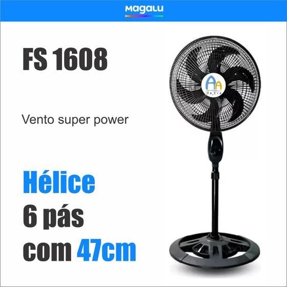 Ventilador Coluna Pedestal Preto 110v 220v Anxin Menor preço em Ventilador Coluna Pedestal Preto 110v 220v Anxin