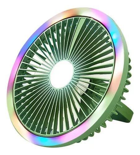 Imagem de Ventilador Com Luz Portátil Recarregável Mini Led Colorida