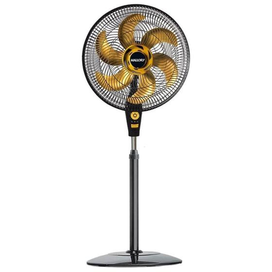 Imagem de Ventilador de Coluna Mallory Air Time TS+ Gold, 40cm, 3 Velocidades, Preto/Dourado