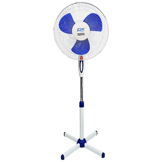 Imagem de Ventilador De Coluna Pedestal com 3 Velocidades 40cm - Voltagem 110v - Branco e Azul - Fix