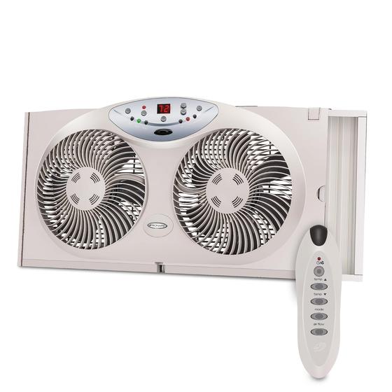 Imagem de Ventilador de janela Bionaire 8.5 Twin com fluxo de ar reversível de 3 velocidades