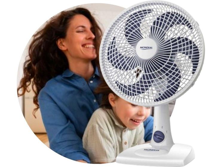 Ventilador De Mesa 30cm Mondial Maxi Power NV-15 6 Pás 3 Velocidades ...