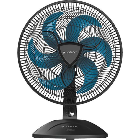 Imagem de Ventilador de Mesa 40cm 80W Cadence Eros Supreme VTR407 com 3 Velocidades Preto e Azul 127V