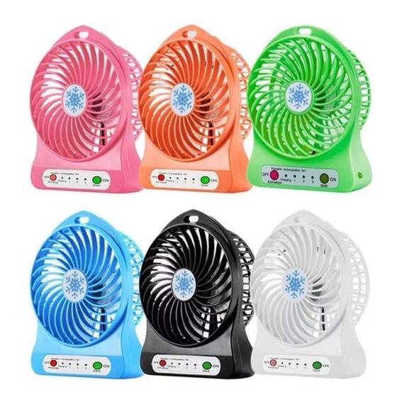 Imagem de Ventilador de mesa com Luz LED Recarregável Portátil Mini Ventilador de Mesa com USB