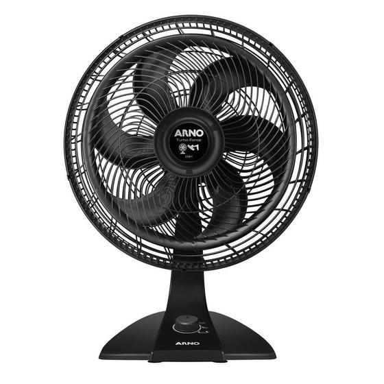 Imagem de Ventilador de Mesa e Parede 40cm Arno VF42 Turbo Force, 2 em 1, 6 Pás, Preto