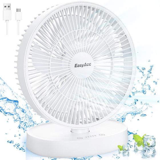 Imagem de Ventilador de mesa EasyAcc, circulador de ar USB de 9 polegadas, temporizador de 5 velocidades, IP67