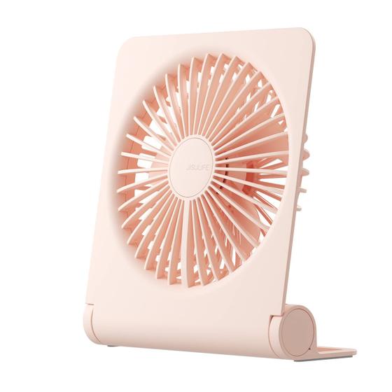 Imagem de Ventilador de mesa JISULIFE pequeno portátil USB recarregável 4500mAh rosa