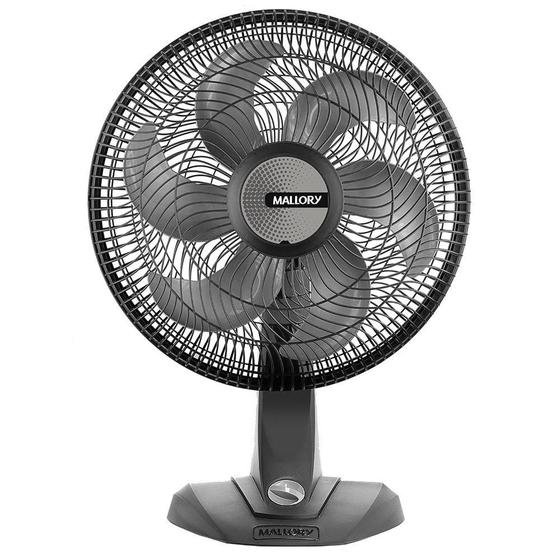 Imagem de Ventilador de Mesa Mallory 40cm Olimpo TS, 6 Pás, 3 Vel, Preto - 110V