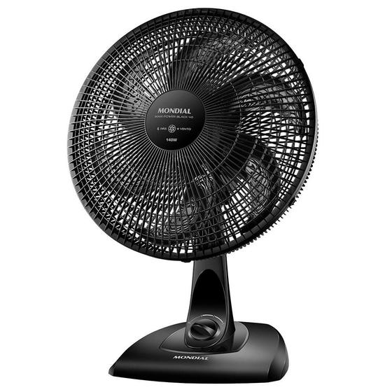 Imagem de Ventilador de Mesa Mondial 40cm NV-75, 6 Pás, 140W, Preto - 220V