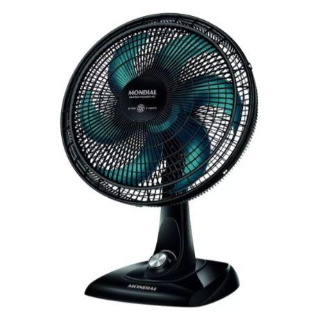 Imagem de Ventilador De Mesa Mondial 6 Pás 140w Vsp-40-ap Preto - 127v Pás Azul Diâmetro 40 Cm.