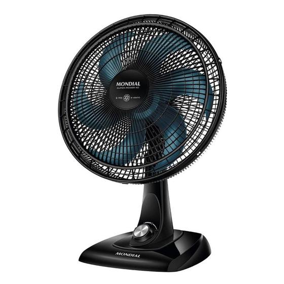 Ventilador de Mesa Mondial Super Power VSP-40-AP, 220V, PretoAzul Petróleo - 4412-02 - Ventilador de Mesa - Magazine Cbeneficio