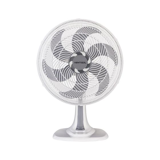 Ventilador de Mesa Oscilante Turbo 6 Pás Premium Branco 30cm Ventisol 110v Menor preço em Ventilador de Mesa Oscilante Turbo 6 Pás Premium Branco 30cm Ventisol 110v