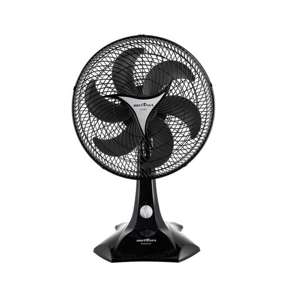 Imagem de Ventilador De Mesa/parede 2 Em 1 Maxx Force Turbo 60w 6p 30cm 127v Protect Preto Britania