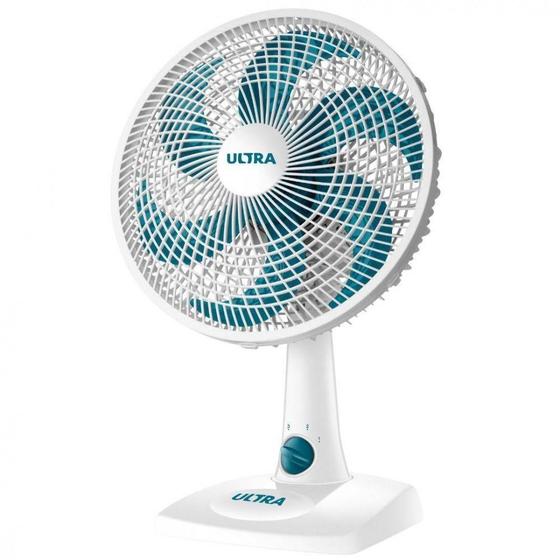 Imagem de Ventilador De Mesa Ultra V-30-6p 30cm 6 Pás 3 Velocidades 50w Branco Com Azul 127 V