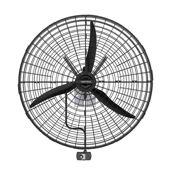 Imagem de Ventilador De Parede 1,00 Metro Grade de Plástico 1/2 CV Preto VP1M2 220V - Ventisol