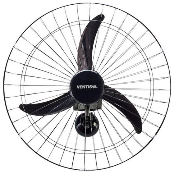 Imagem de Ventilador De Parede Comercial 3 Pás Preto 60Cm Bivolt