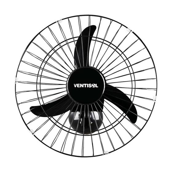 Imagem de Ventilador de Parede Oscilante 50cm com Grade em Aço Ventisol Preto Bivolt