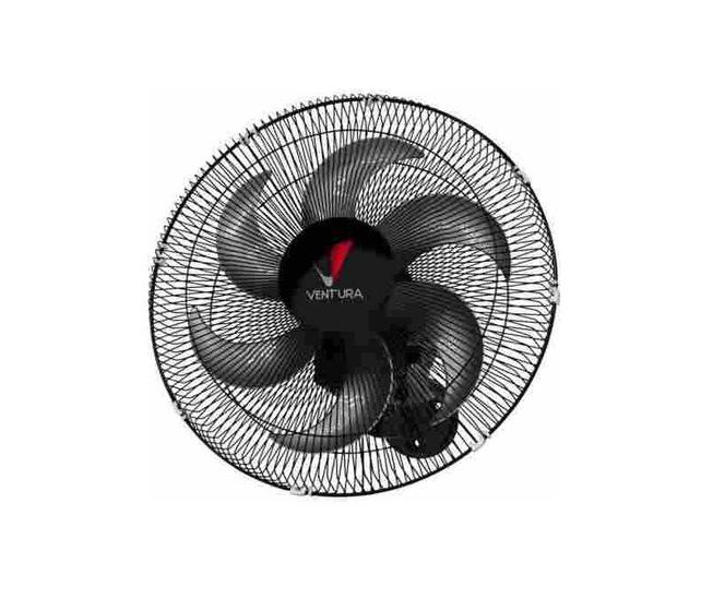 Imagem de Ventilador De Parede Oscilante 5Ocm Ventura Preto Grade Aço