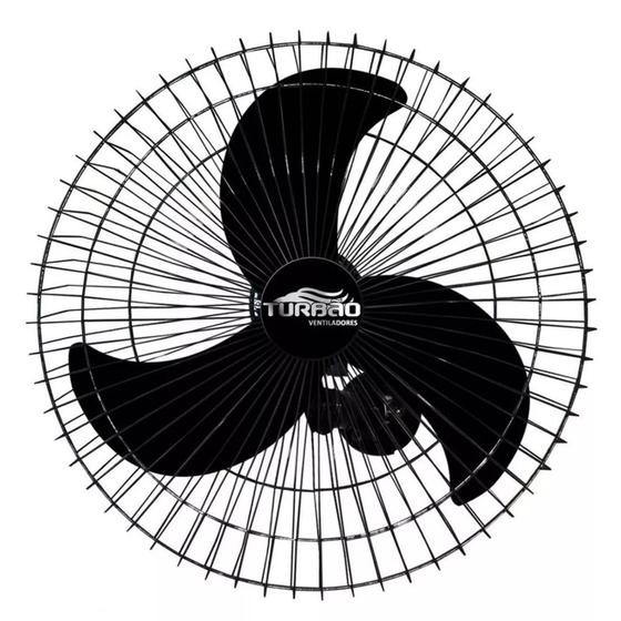 Ventilador De Parede Oscilante 60cm Preto Turbão 200W Bivolt Menor preço em Ventilador De Parede Oscilante 60cm Preto Turbão 200W Bivolt