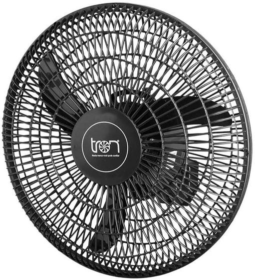 Imagem de Ventilador de Parede Oscilante Preto 3 Pás 50cm 127V Tron