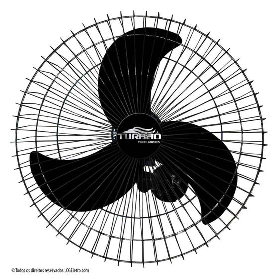 Imagem de Ventilador de Parede Turbão 60cm Bivolt Preto Oscilante 200w Lcg Eletro