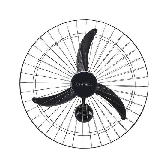 Imagem de Ventilador De Parede Ventisol 60cm 200w 3 Pás Preto Bivolt