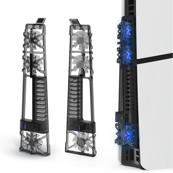 Imagem de Ventilador de Resfriamento Doffirs para PS5 Slim com Luz RGB e USB 3.0
