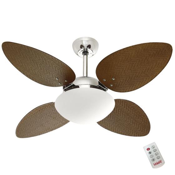 Imagem de Ventilador de Teto 4 Pás Palmae Tabaco 220V com Controle