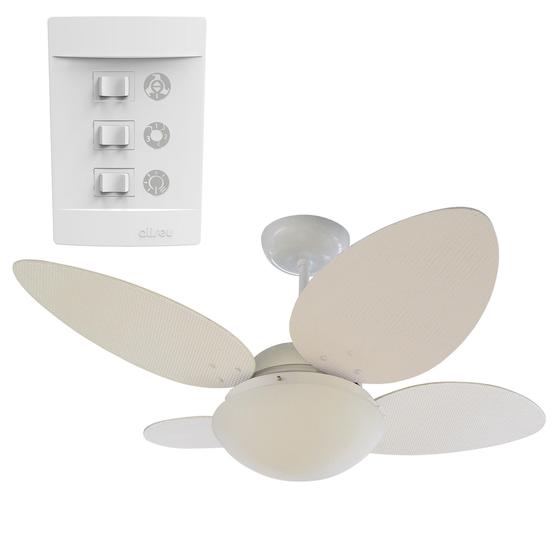 Imagem de Ventilador De Teto Aliseu Vime Branco Com Controle De Parede