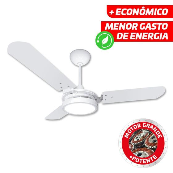 Ventilador De Teto Branco Motor Grande Potente Painel Led 6500k 18w 3 Pás Valen Led Ventex Menor preço em Ventilador De Teto Branco Motor Grande Potente Painel Led 6500k 18w 3 Pás Valen Led Ventex