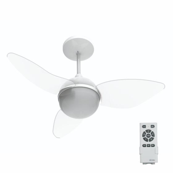 Imagem de Ventilador de teto c/Controle Aliseu Smart ECO 3 pás Cristal Bivolt