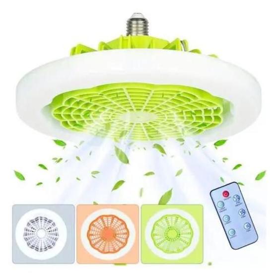 Imagem de Ventilador De Teto Com Lâmpada Led Com Controle Remoto 3 Modos