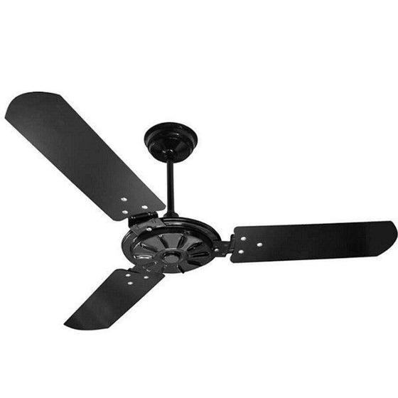 Imagem de Ventilador De Teto Comercial 150w e 180w Preto Pás Pretas Ventex