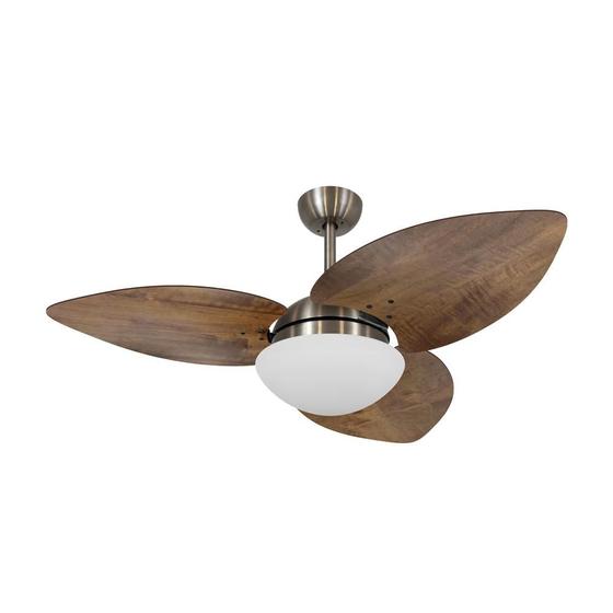 Imagem de Ventilador de Teto Dormamu Bronze 3 Pás Rádica Imbuia 220V