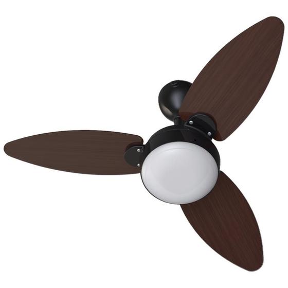 Ventilador De Teto Elluz Inverter Preto E Tabaco Ventisol Menor preço em Ventilador De Teto Elluz Inverter Preto E Tabaco Ventisol